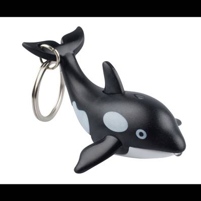 Z - Porte clés Baleine noire LED