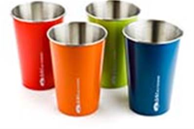 Glacier stainless pint set