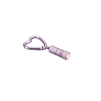Mousqueton coeur et lampe - Rose