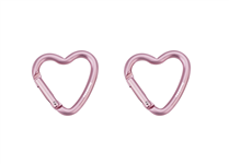 Mousqueton petit coeur 2 pcs - Rose