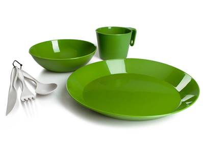 Cascadian 1 Person Table Set Green – Kit Vaisselle Complet 1 Personne Vert