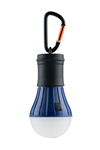 Lampe forme ampoule avec mousqueton bleu