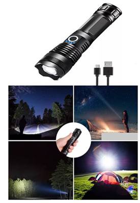 Lampe Torche à Led 1000 lm - 5 modes de lumière