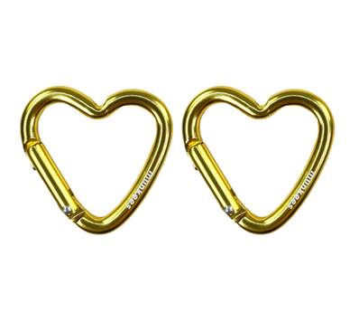 Mousqueton petit coeur 2 pcs - or