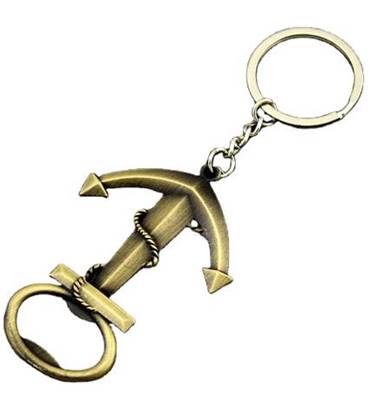 Porte clé décapsuleur Ancre 7 cm