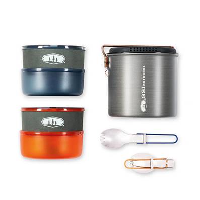 Halulite Dualist 1.8 L - Set de cuisson compact 2 personnes