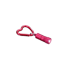 Mousqueton coeur et lampe - Rouge