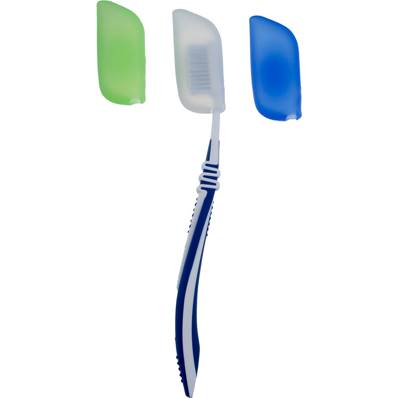Protège brosse à dent - lot de 3 pcs - bleu, vert